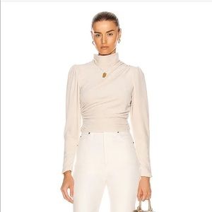 A.L.C. Cream High-Neck Blouse